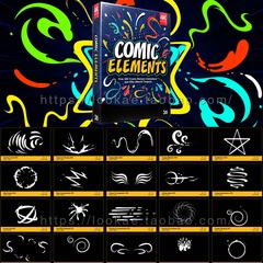 4K视频素材-250个动漫卡通二维MG动画特效 BBV36+AE工程-天天素材网