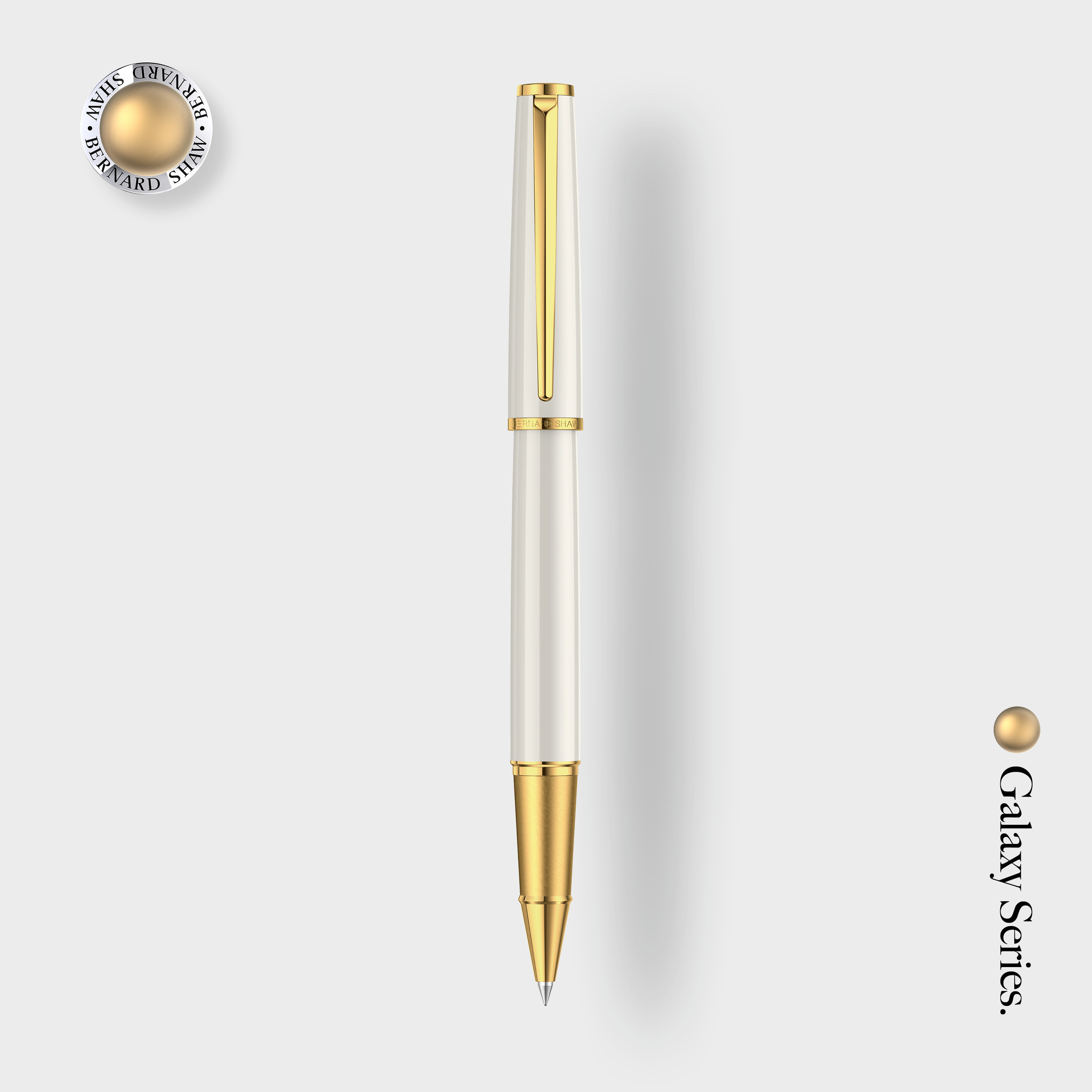 萧伯纳签字笔星耀云雾白高档商务办公宝珠笔男士女生定制刻字送礼