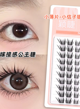 颖睫假睫毛女自然仿真浓密猫小信子胶水款新手免胶款大容量送镊子