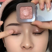 2026网红爆款 土豆泥粉色初学者单色眼影女亮晶晶珠光闪粉细闪爆闪