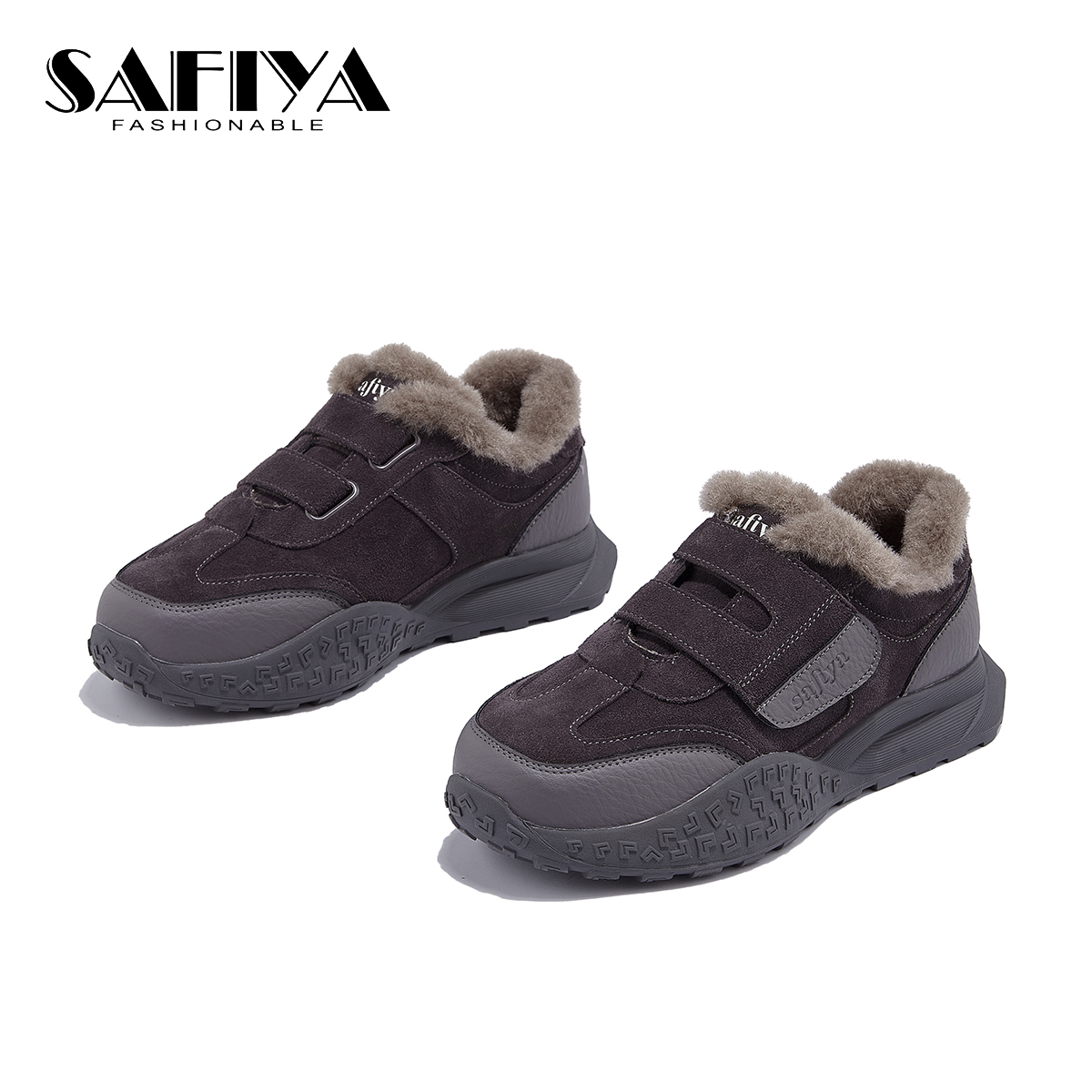 索菲娅Safiya2025冬季新款舒适时尚百搭保暖休闲女鞋SFD4118C79