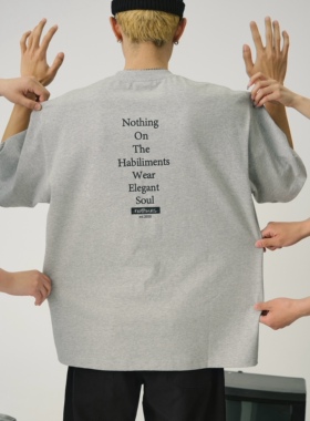 Nothwes 24ss标语原创印花短袖索罗娜重磅310克圆领宽松T恤国潮