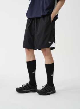 Nothwes 24ss户外防泼水金属尼龙沙滩裤拼接撞色网眼透气短裤国潮