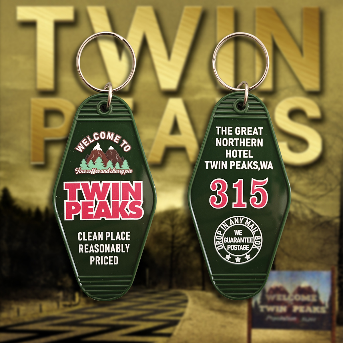 GENSE美式复古塑料房卡牌挂件