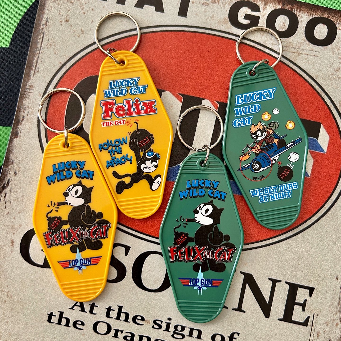 菲力猫周边美式复古钥匙扣菲利克斯猫挂件裤腰间挂饰幸运FelixCat
