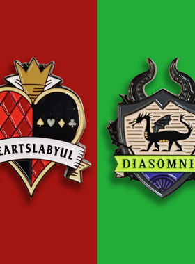 扭曲仙境游戏徽章胸针红心女王宿舍寮heartslabyul学院风饰品