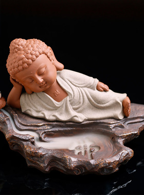 招财镇宅陶瓷供奉倒流香炉佛像