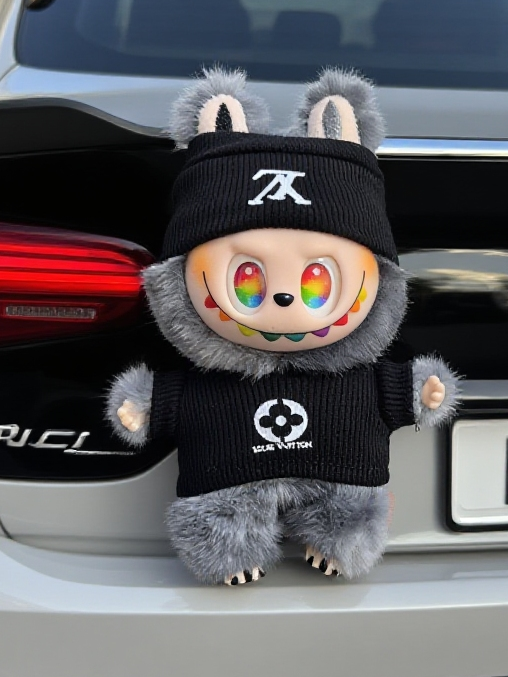 拉布labu汽车电动车后尾挂件玩偶装饰品潮玩挂件娃娃爱车好物