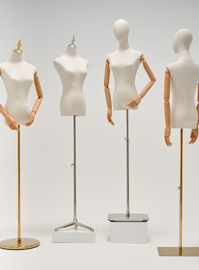 服装店模特道具女半全身橱窗人台衣服婚纱假人偶女装模特展示架子