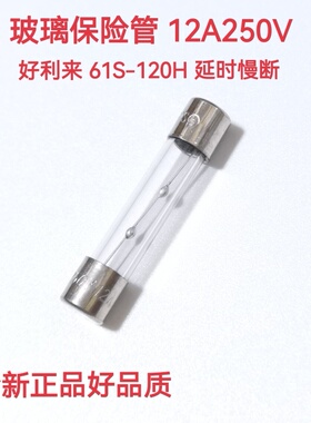 T12A250V玻璃保险丝管12A好利来61S-120H延时慢断6*30mm全新正品