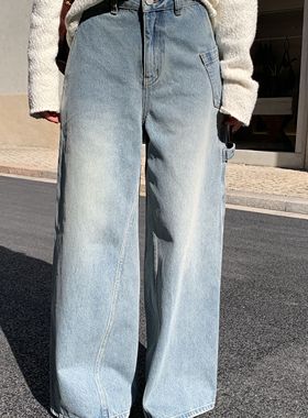 CLEAN SPACE-2026设计感洗水休闲简约百搭早春上新牛仔裤58570