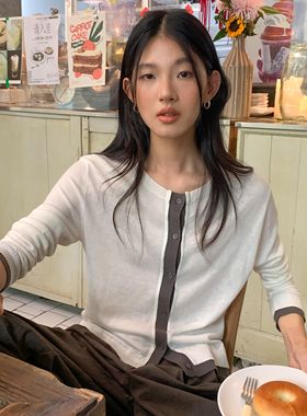 CLEAN SPACE-30%羊毛亲肤透气休闲简约秋上新针织开衫56081