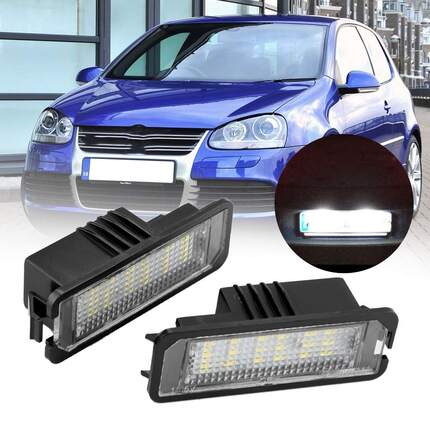 适用大众迈腾B6 B7L高尔夫4/5/6/7 GIT凌渡解码LED车牌灯牌照灯