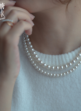 ins博主同款复古风施家珍珠项链