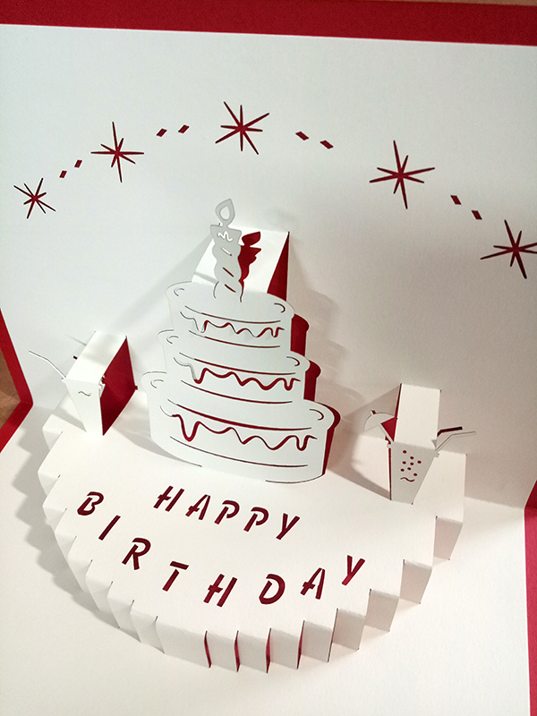 商务蛋糕纸质立体送客户