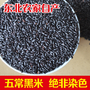 新米东北黑龙江正宗五常黑米非染色五谷杂粮农家自产500g