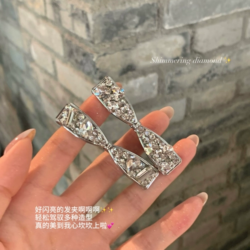 Изысканная заколка для волос с бантиком, шпильки для волос, челка, изысканный стиль