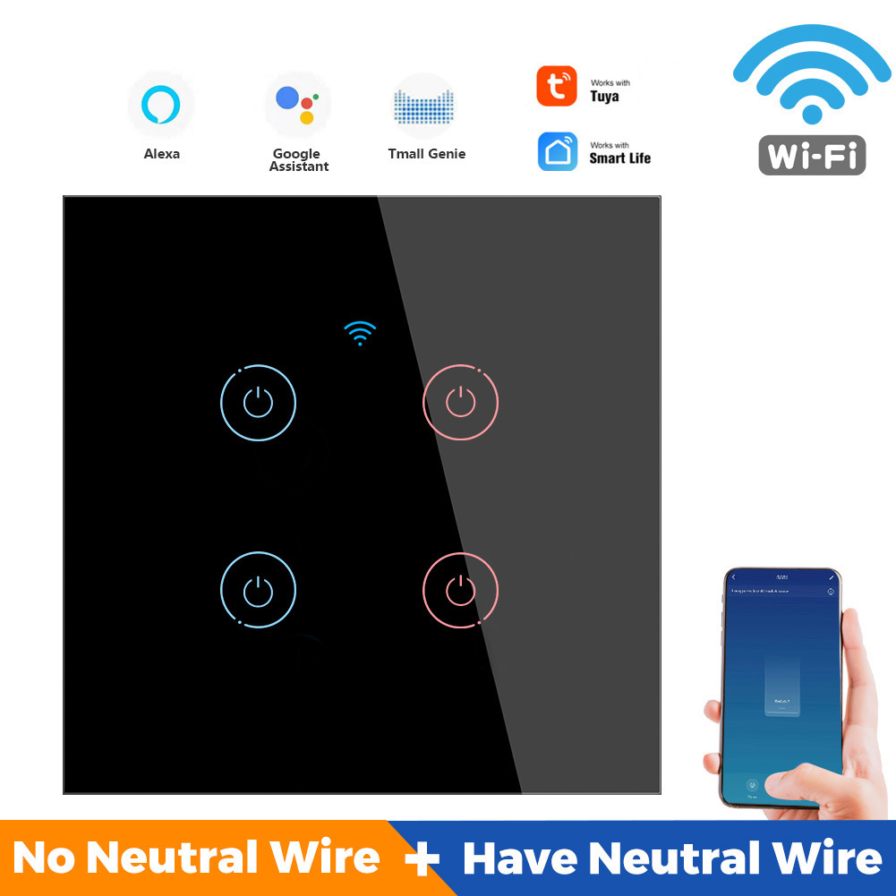涂鸦智能WIFI墙壁触摸开关灯继电器遥控APP语音定时智能控制