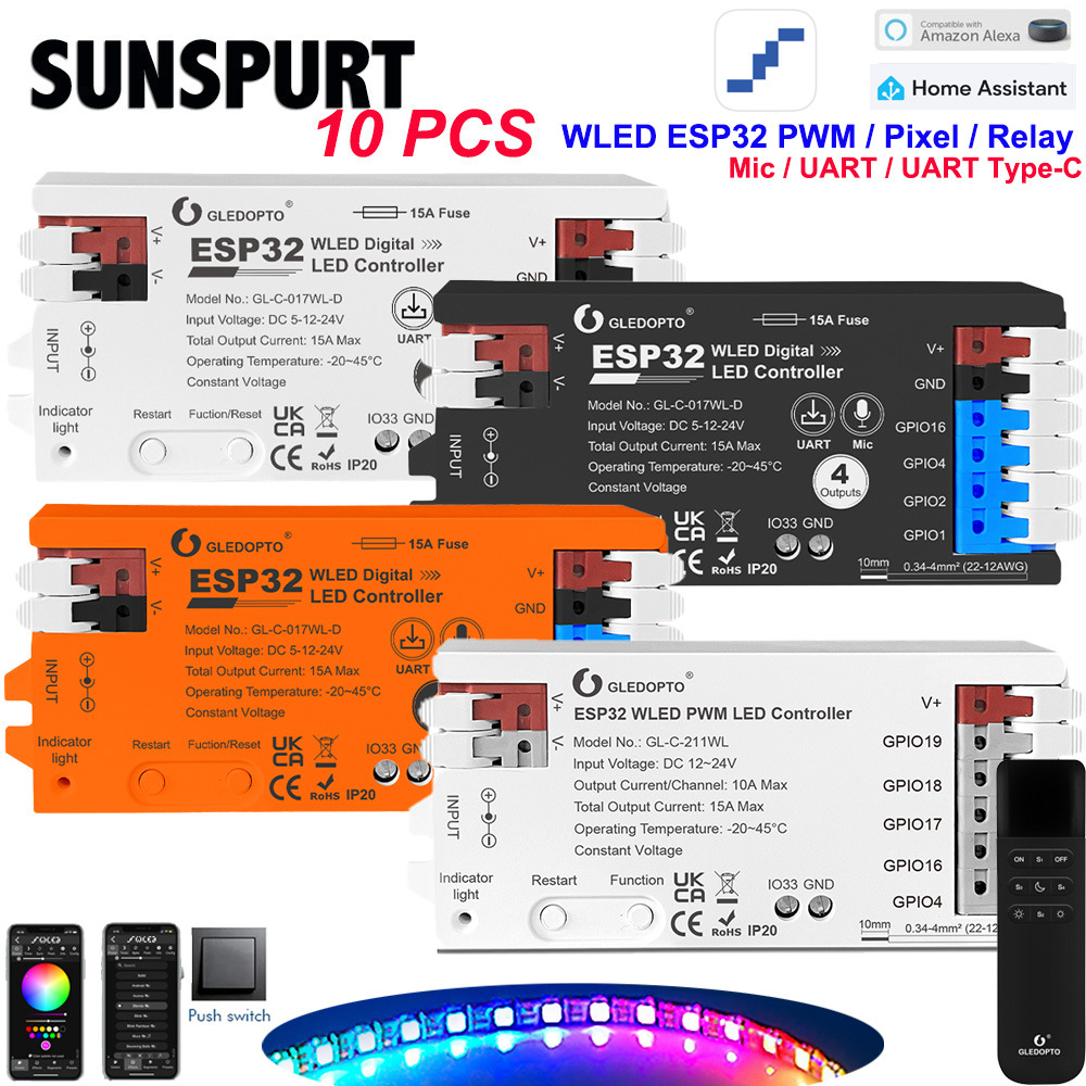 WLEDESP32幻彩控制器七彩白暧