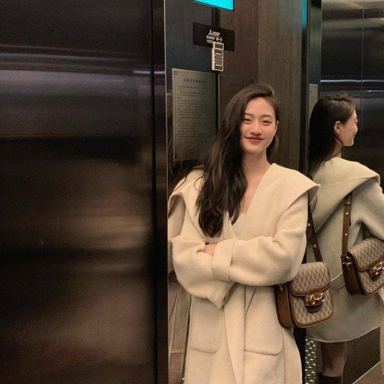 小个子双面羊绒大衣女斗篷冬新款加厚系带连帽浴袍款羊毛呢短外套