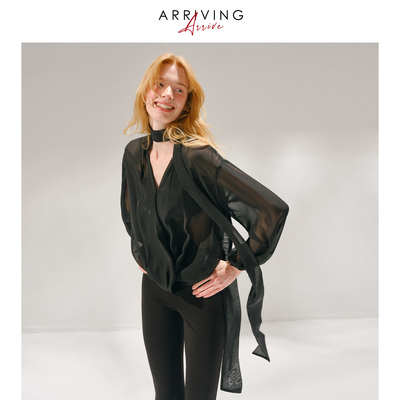 ArrivingArrive雪纺透透上衣