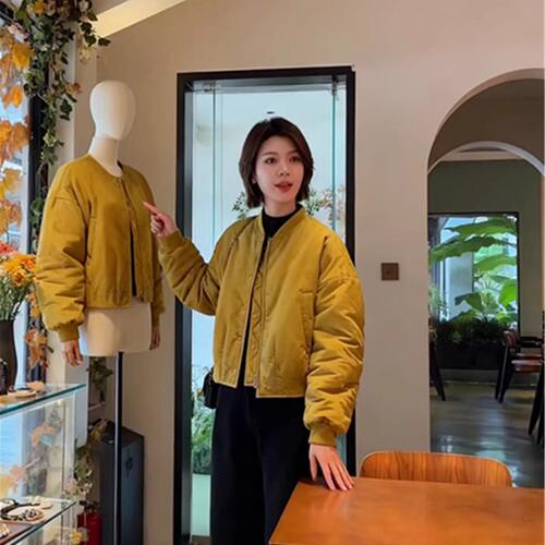 韩系立领短款棒球服女春秋新款