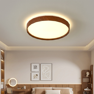 吸顶灯卧室灯圆形简约现代客厅主卧灯复古温馨书房间2024新款 灯具