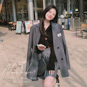 【现货主推】22春新款 学院风西装套装 205A-C081-P145控208,女装西装,浙宝293