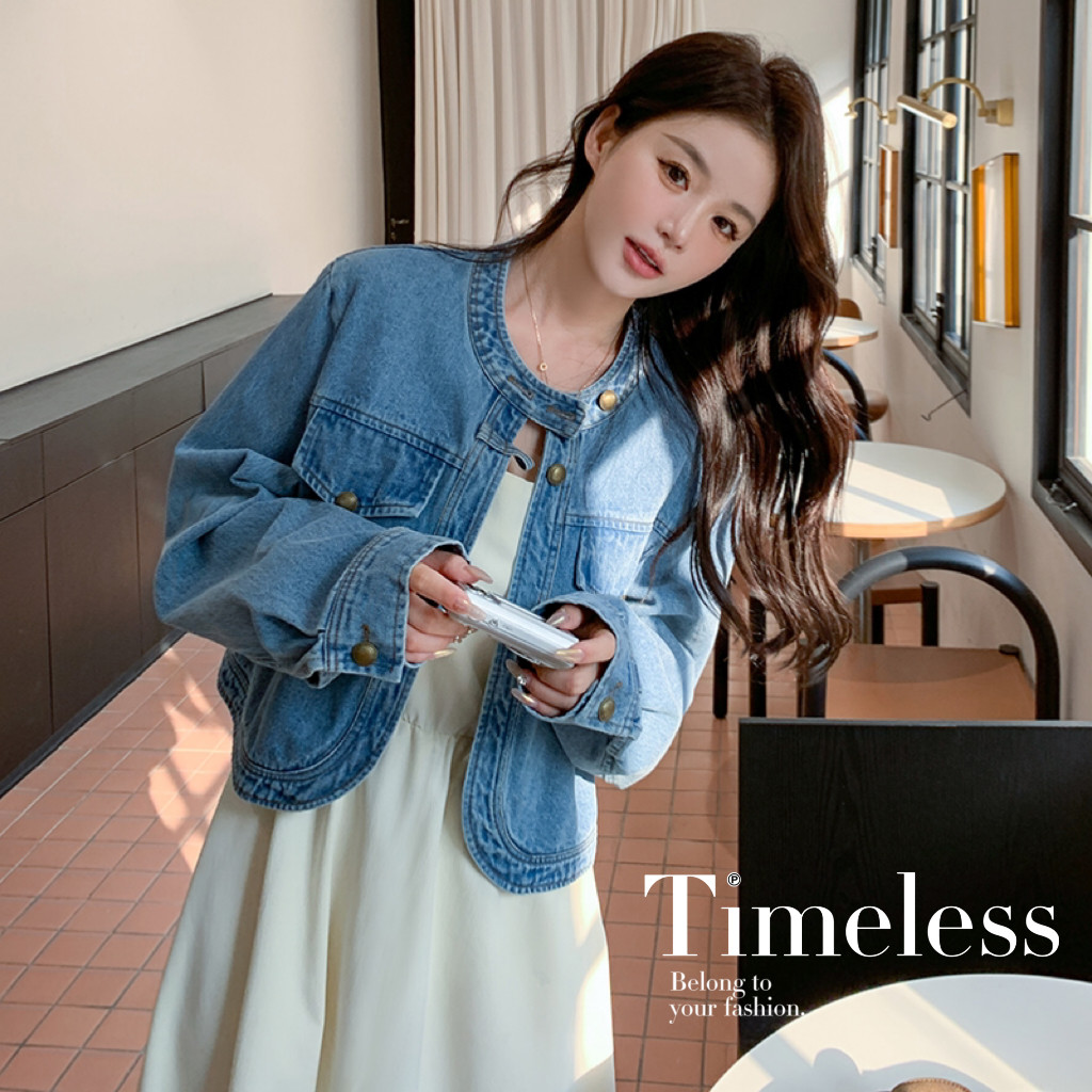 【新款】24春牛仔外套+吊带连衣裙套装293-1017-P155控208，女装连衣裙，浙宝293