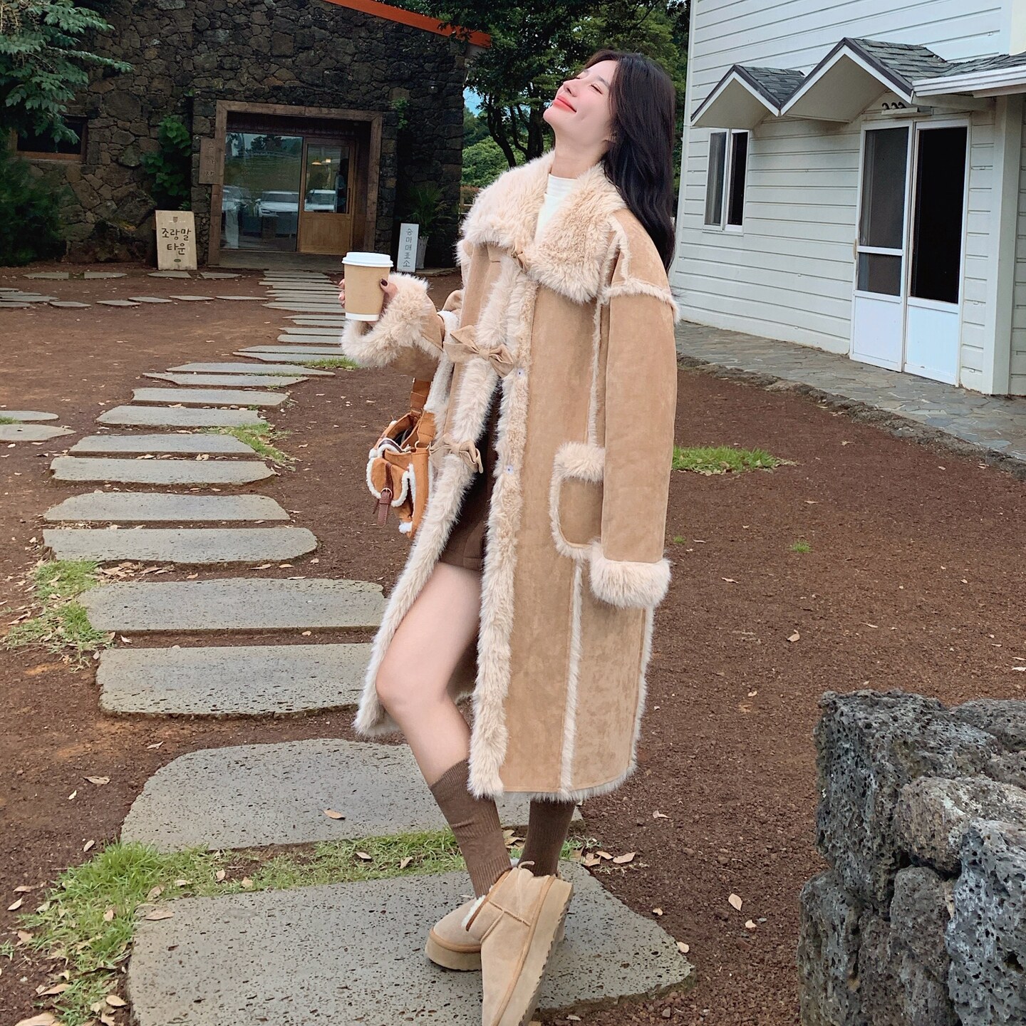 【新款现货】数据好皮毛一体长款毛毛外套293-2815-P225控328,女装皮草,浙宝293