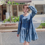 【新款】主推秋款！减龄牛仔娃娃裙205A-8815-P125控178，女装连衣裙，浙宝293