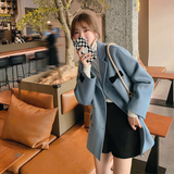 【现货主推】蝴蝶结小清新西装毛呢外套205A-K628-P150控228，女装毛呢外套，浙宝293