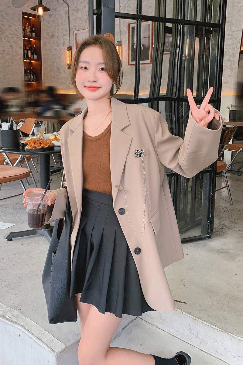【春装新款】面料已下！设计感链条西装205A-2308-125控178,女装西装,浙宝293