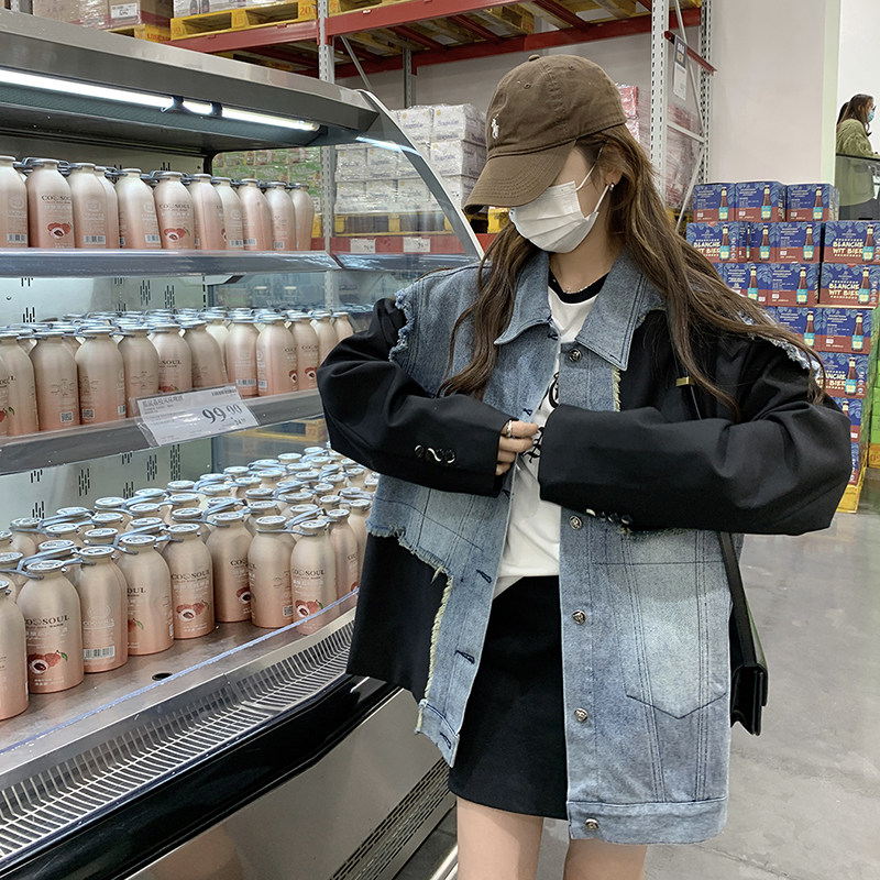 【春装新款】主推款！重工拼接牛仔外套205A-2305-P150控208,女装短外套,浙宝293