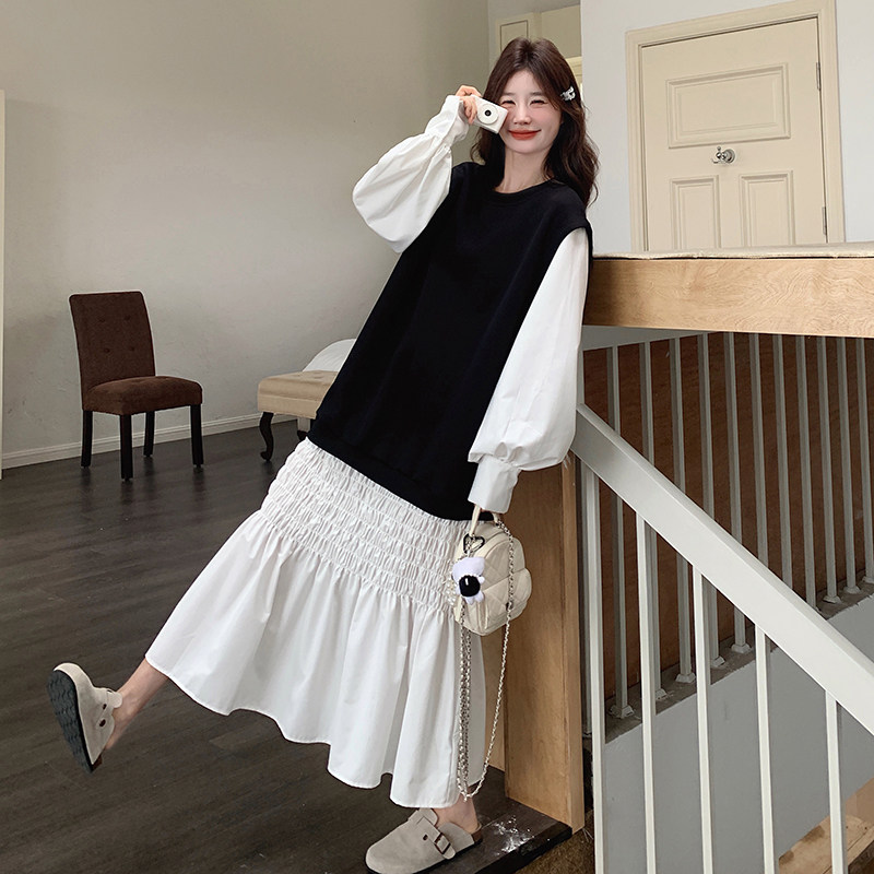 【春款】数据好！卫衣拼接假两件连衣裙293-2508-P135控198，女装连衣裙，浙宝293