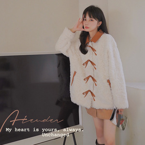 【现货主推】质感好 皮毛一体拼接兔毛外套 205A-K629-P165控238,女装皮草,浙宝293