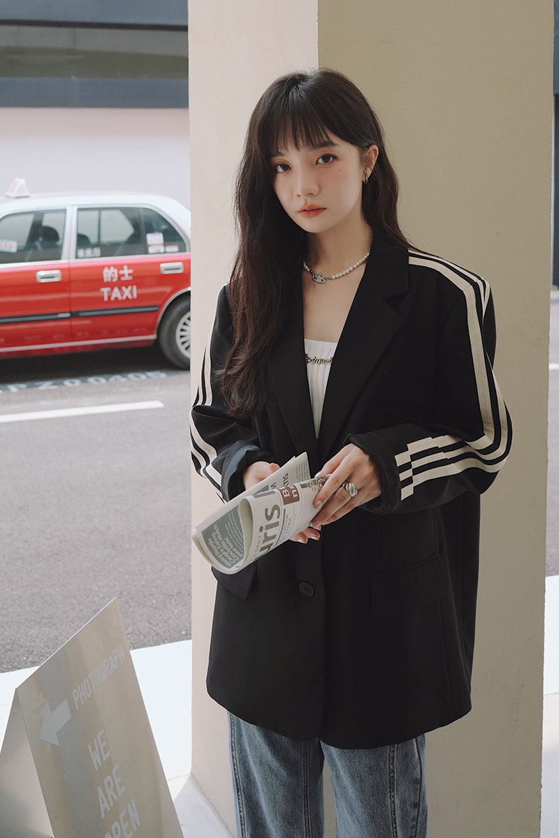 【新款】22秋主推！甜酷黑色西装外套205A-8813-P120控178,女装西装,浙宝293
