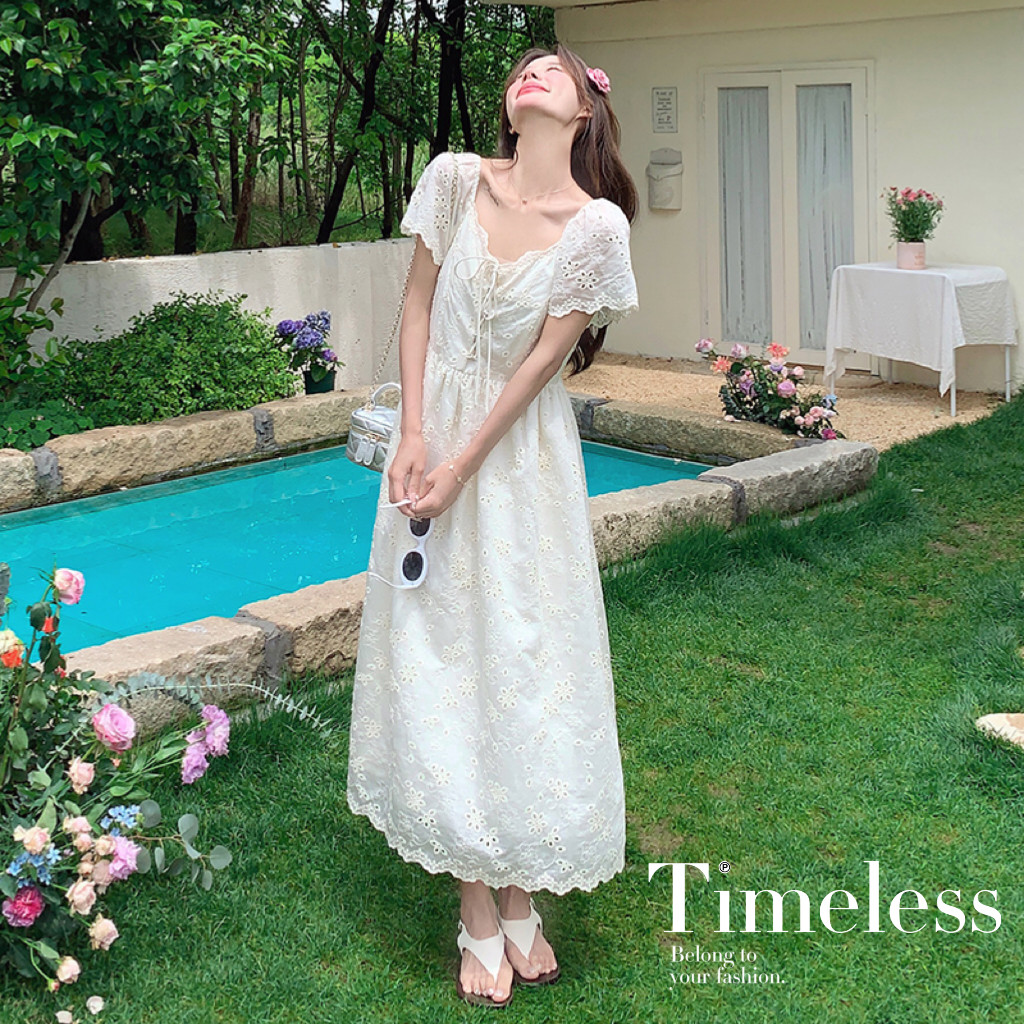 【新款】复古重工蕾丝刺绣花气质连衣裙293-1073-P135控188，女装连衣裙，浙宝293