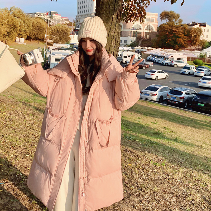 【档口现货】数据好学院风粉色长款羽绒服293-152Y-260控388,女装羽绒服,浙宝293