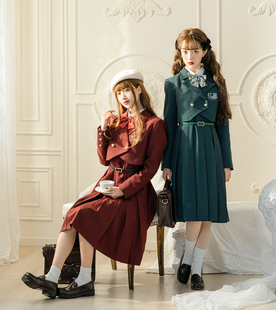 卡拉物语【鹿灵】原创JK制服西式护奶裙背心连衣裙西装学院风套装