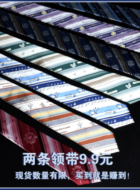 【清仓特价】原创JK领带女衬衫配饰手打结拉链领带DK男学院风提花