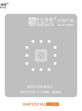 汽车INAP375TAQ植锡网/汽车视频数传输IC芯片植株钢网/阿毛易修