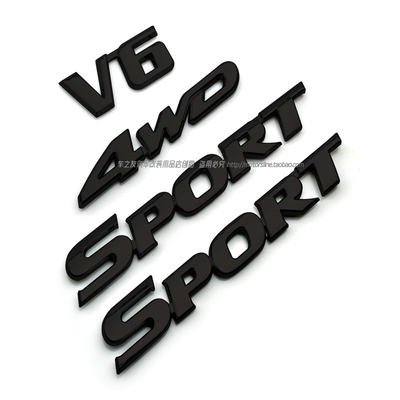 汉兰达SPORT英文字母标V64WD后标