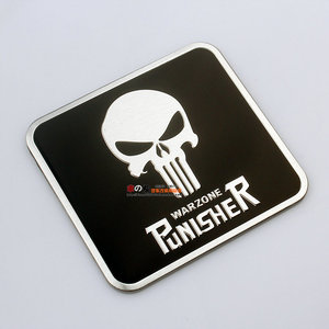 汽车金属贴 惩罚者个性创意车贴 车身装饰贴 叶子板改装贴 侧标贴