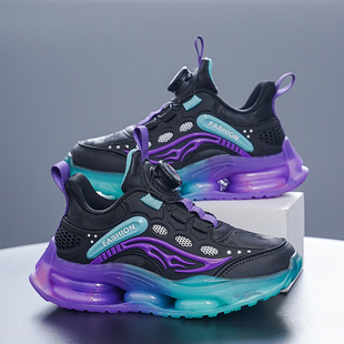 男童鞋子2026时尚运动鞋四季新款皮面保暖小学生跑步鞋儿童篮球鞋