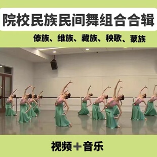 院校课堂民族舞舞蹈组合民间舞藏族傣族蒙族维族200个视频音乐