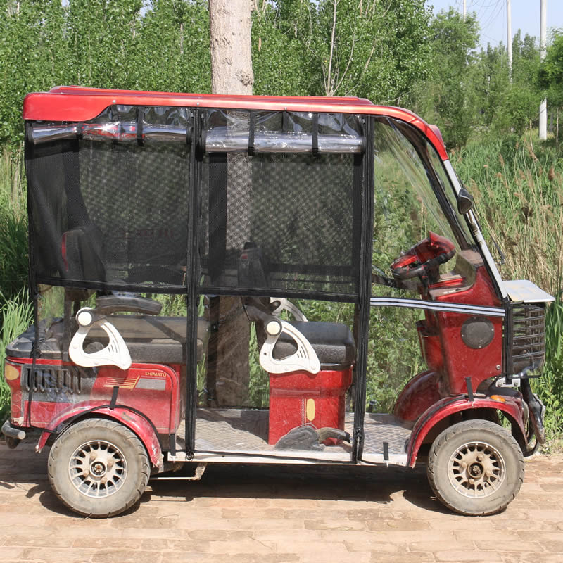 小巴士四轮车纱窗款雨帘防杨柳絮防蚊虫防晒透气性强四季款雨帘