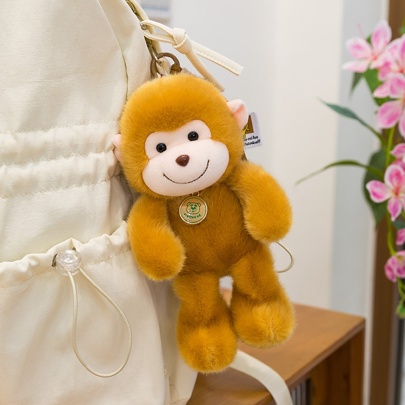 可爱小猴子玩偶毛绒书包挂件卡通钥匙扣包包挂饰汽车配饰手伴礼品