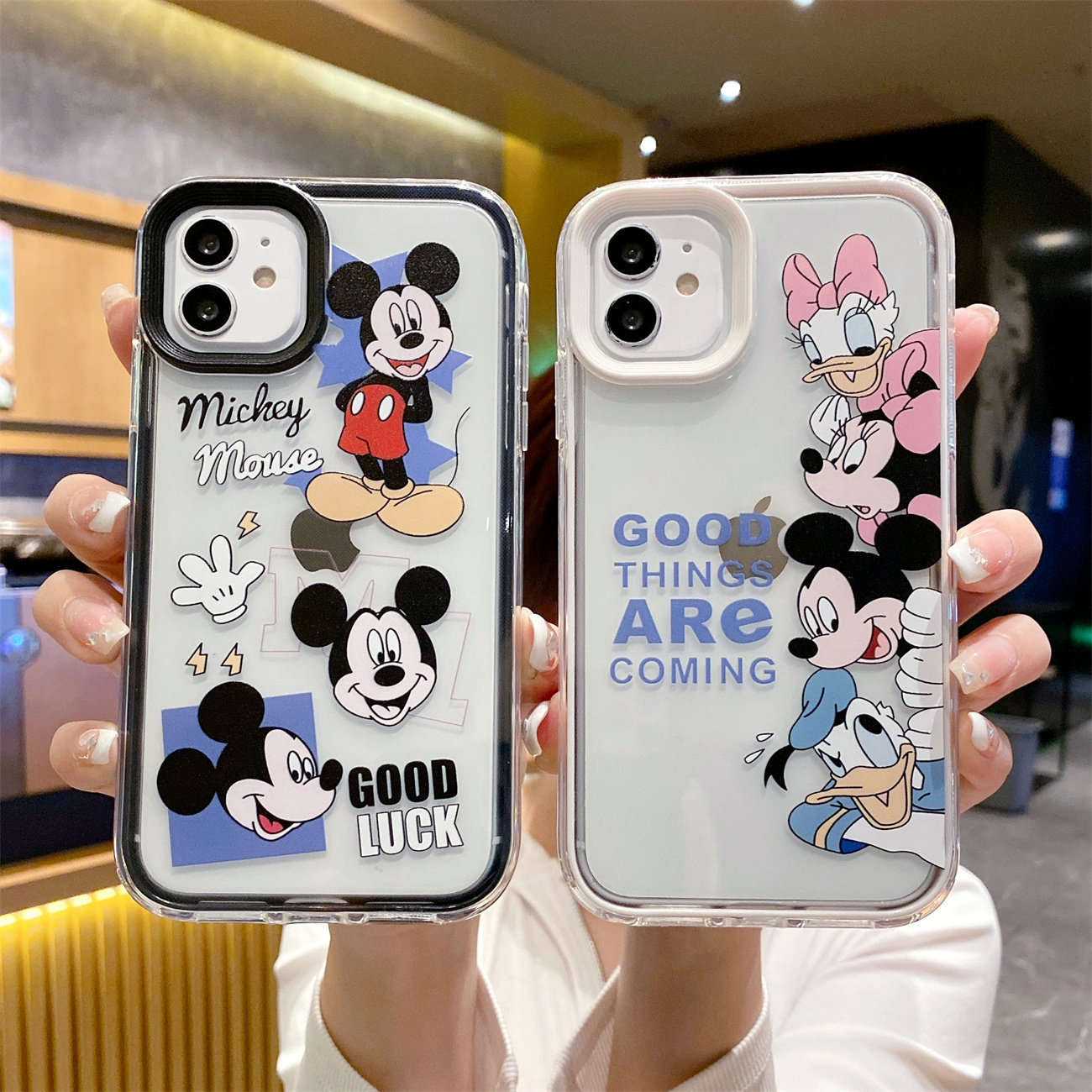 苹果15ProMax手机壳唐老鸭iPhone14Pro可爱米奇壳12Pro防摔硅胶12情侣XSMax适用16ProMax