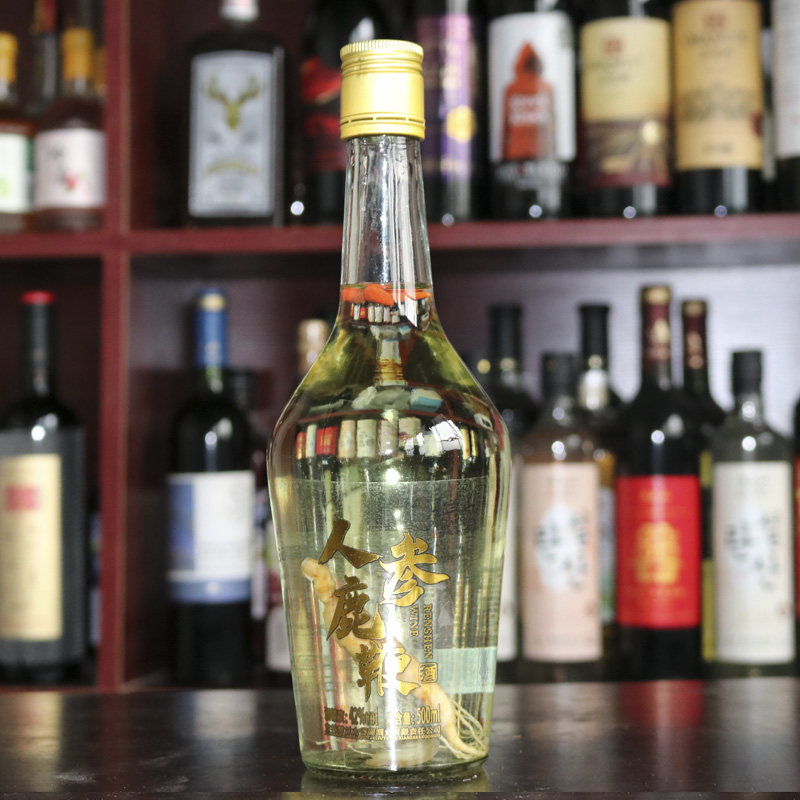东北特产雪兰山人参鹿鞭枸杞酒42度纯粮食酒基酒配制酒500ml